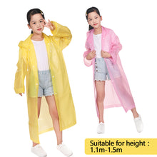 Load image into Gallery viewer, Children Reusable Rain Coat Casual Outdoor Camping Raincoat Poncho Portable Rainwear for Drifting Outdoor Activities
