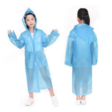 Load image into Gallery viewer, Children Reusable Rain Coat Casual Outdoor Camping Raincoat Poncho Portable Rainwear for Drifting Outdoor Activities