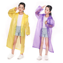 Load image into Gallery viewer, Children Reusable Rain Coat Casual Outdoor Camping Raincoat Poncho Portable Rainwear for Drifting Outdoor Activities