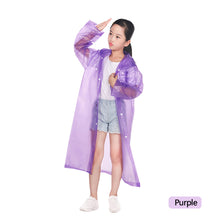 Load image into Gallery viewer, Children Reusable Rain Coat Casual Outdoor Camping Raincoat Poncho Portable Rainwear for Drifting Outdoor Activities