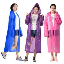 Load image into Gallery viewer, Reusable Poncho Rain Coat with Drawstring Hat and Elastic Sleeves Cuffs Extra Thick Protective Isolation Emergency for Outdoor Activities