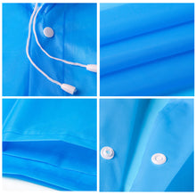 Load image into Gallery viewer, Reusable Poncho Rain Coat with Drawstring Hat and Elastic Sleeves Cuffs Extra Thick Protective Isolation Emergency for Outdoor Activities
