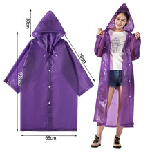 Load image into Gallery viewer, Reusable Poncho Rain Coat with Drawstring Hat and Elastic Sleeves Cuffs Extra Thick Protective Isolation Emergency for Outdoor Activities