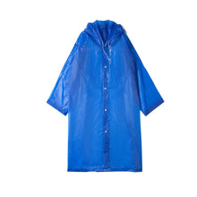 Load image into Gallery viewer, Reusable Poncho Rain Coat with Drawstring Hat and Elastic Sleeves Cuffs Extra Thick Protective Isolation Emergency for Outdoor Activities