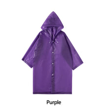 Load image into Gallery viewer, Reusable Poncho Rain Coat with Drawstring Hat and Elastic Sleeves Cuffs Extra Thick Protective Isolation Emergency for Outdoor Activities