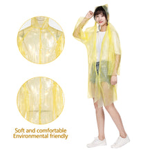 Load image into Gallery viewer, Disposable Poncho Rain Coat with Drawstring Hat and Elastic Sleeves Cuffs Protective Isolation Emergency for Outdoor Activities