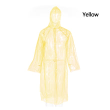 Load image into Gallery viewer, Disposable Poncho Rain Coat with Drawstring Hat and Elastic Sleeves Cuffs Protective Isolation Emergency for Outdoor Activities