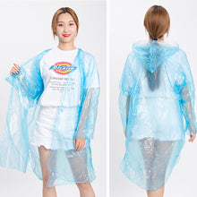 Load image into Gallery viewer, Disposable Rain Coat Casual Outdoor Camping Raincoat Poncho with Storage Ball Portable Rainwear for Drifting Outdoor Activities
