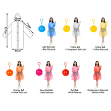 Load image into Gallery viewer, Disposable Rain Coat Casual Outdoor Camping Raincoat Poncho with Storage Ball Portable Rainwear for Drifting Outdoor Activities