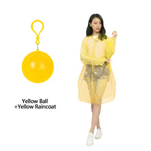 Load image into Gallery viewer, Disposable Rain Coat Casual Outdoor Camping Raincoat Poncho with Storage Ball Portable Rainwear for Drifting Outdoor Activities