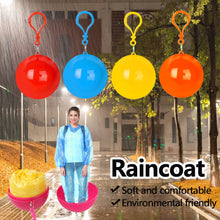 Load image into Gallery viewer, Disposable Rain Coat Casual Outdoor Camping Raincoat Poncho with Storage Ball Portable Rainwear for Drifting Outdoor Activities