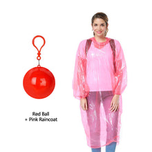 Load image into Gallery viewer, Disposable Rain Coat Casual Outdoor Camping Raincoat Poncho with Storage Ball Portable Rainwear for Drifting Outdoor Activities