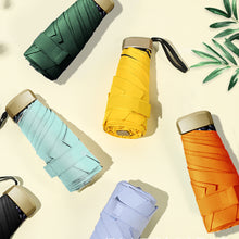 Load image into Gallery viewer, Mini Phone Size Pocket Umbrella Anti-UV Portable Folding Umbrella Parasol Ultralight Foldable Candy Color Traveling Rain Gear