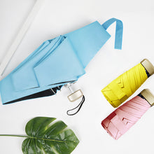 Load image into Gallery viewer, Mini Phone Size Pocket Umbrella Anti-UV Portable Folding Umbrella Parasol Ultralight Foldable Candy Color Traveling Rain Gear
