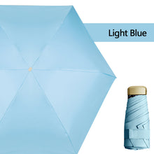 Load image into Gallery viewer, Mini Phone Size Pocket Umbrella Anti-UV Portable Folding Umbrella Parasol Ultralight Foldable Candy Color Traveling Rain Gear