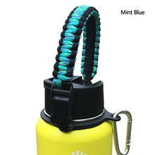 Load image into Gallery viewer, Water Bottle Shoulder Strap Paracord Handle with Shoulder Strap for Wide Mouth Bottles for 12oz to 64oz