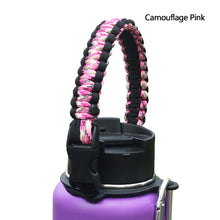 Load image into Gallery viewer, Water Bottle Shoulder Strap Paracord Handle with Shoulder Strap for Wide Mouth Bottles for 12oz to 64oz