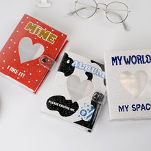 Load image into Gallery viewer, 32/64 Pockets Mini Photo Album Cartoon Card Binder Name Card Book Photocard Holder Plug-in Kpop Hollow Love 3/5 Inch