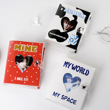 Load image into Gallery viewer, 32/64 Pockets Mini Photo Album Cartoon Card Binder Name Card Book Photocard Holder Plug-in Kpop Hollow Love 3/5 Inch