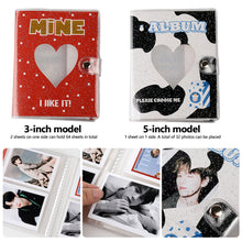 Load image into Gallery viewer, 32/64 Pockets Mini Photo Album Cartoon Card Binder Name Card Book Photocard Holder Plug-in Kpop Hollow Love 3/5 Inch