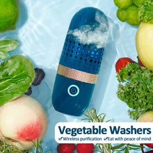 Load image into Gallery viewer, Protable Fruit Vegetable Washing Machine Dishwasher Washing Capsule Shape Wireless Food Purifier Vegetables Disinfector