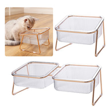 Load image into Gallery viewer, Non-Slip Pet Bowl With Stand For Cat Food Cat Water Bowl Double Cat Bowl Dog Bowl Pet Feeding Dog Cat Feeder Protection Cervical