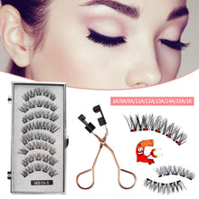 Load image into Gallery viewer, 4 Pairs Fashion Magnetic Eyelashes Handmade Reusable Five Magnets Easily Apply Eyelash Makeup Tools No Glue Needed Eyelashes