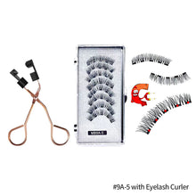 Load image into Gallery viewer, 4 Pairs Fashion Magnetic Eyelashes Handmade Reusable Five Magnets Easily Apply Eyelash Makeup Tools No Glue Needed Eyelashes
