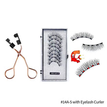Load image into Gallery viewer, 4 Pairs Fashion Magnetic Eyelashes Handmade Reusable Five Magnets Easily Apply Eyelash Makeup Tools No Glue Needed Eyelashes