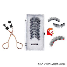 Load image into Gallery viewer, 4 Pairs Fashion Magnetic Eyelashes Handmade Reusable Five Magnets Easily Apply Eyelash Makeup Tools No Glue Needed Eyelashes