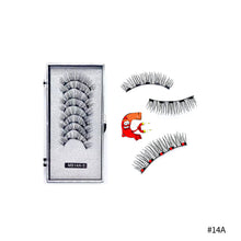 Load image into Gallery viewer, 4 Pairs Fashion Magnetic Eyelashes Handmade Reusable Five Magnets Easily Apply Eyelash Makeup Tools No Glue Needed Eyelashes