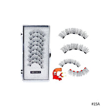 Load image into Gallery viewer, 4 Pairs Fashion Magnetic Eyelashes Handmade Reusable Five Magnets Easily Apply Eyelash Makeup Tools No Glue Needed Eyelashes