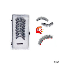 Load image into Gallery viewer, 4 Pairs Fashion Magnetic Eyelashes Handmade Reusable Five Magnets Easily Apply Eyelash Makeup Tools No Glue Needed Eyelashes