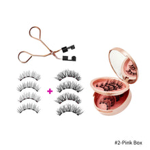 Load image into Gallery viewer, 4 Pairs Fashion Magnetic Eyelashes Handmade Reusable Five Magnets Easily Apply Eyelash Makeup Tools No Glue Needed Eyelashes