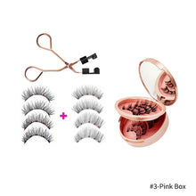 Load image into Gallery viewer, 4 Pairs Fashion Magnetic Eyelashes Handmade Reusable Five Magnets Easily Apply Eyelash Makeup Tools No Glue Needed Eyelashes
