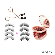 Load image into Gallery viewer, 4 Pairs Fashion Magnetic Eyelashes Handmade Reusable Five Magnets Easily Apply Eyelash Makeup Tools No Glue Needed Eyelashes