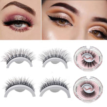 Load image into Gallery viewer, 3D Self-Adhesive False Eyelashes Waterproof Natural Look Reusable No Glue Eye Lash Makeup Tools False Eyelashes Set