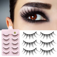 Load image into Gallery viewer, 5pairs 3D Fairy Princess Comics Eyelashes Lashs Natural Short Daily Eyelashes False Eyelash Extension Tools
