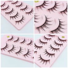 Load image into Gallery viewer, 5pairs 3D Fairy Princess Comics Eyelashes Lashs Natural Short Daily Eyelashes False Eyelash Extension Tools