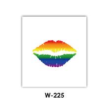Load image into Gallery viewer, Heart Butterfly Face Sticker Rainbow Geometric Flower Arm Tattoo Sticker Body Arm Art Fake Flash Tatoos Stickers Women Men LGBT