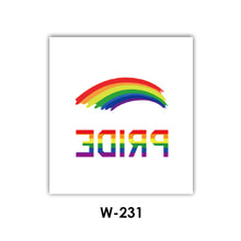 Load image into Gallery viewer, Heart Butterfly Face Sticker Rainbow Geometric Flower Arm Tattoo Sticker Body Arm Art Fake Flash Tatoos Stickers Women Men LGBT