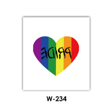 Load image into Gallery viewer, Heart Butterfly Face Sticker Rainbow Geometric Flower Arm Tattoo Sticker Body Arm Art Fake Flash Tatoos Stickers Women Men LGBT