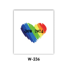 Load image into Gallery viewer, Heart Butterfly Face Sticker Rainbow Geometric Flower Arm Tattoo Sticker Body Arm Art Fake Flash Tatoos Stickers Women Men LGBT