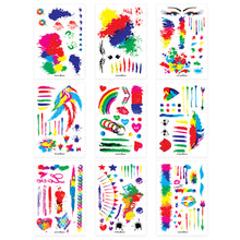 Load image into Gallery viewer, Temporary Fake Tattoo Gay Waterproof Sticker Rainbow Flag Face Cosmetic Leg Arm Body Art for Men Women Tattoo Stickers