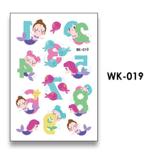 Load image into Gallery viewer, Kids Temporary Tattoo Sticker Cool Cartoon Fake Tattoo Hand Foot Waterproof Tattoos Mermaid Princess Tattoo Stickers For Boy Children