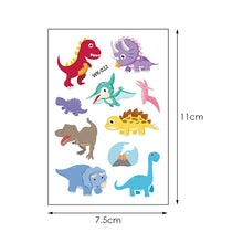 Load image into Gallery viewer, Kids Temporary Tattoo Sticker Cool Dinosaur Cartoon Fake Tatoo Hand Foot Waterproof Tattoos Tatouage For Boy Children