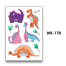 Load image into Gallery viewer, Kids Temporary Tattoo Sticker Cool Dinosaur Cartoon Fake Tatoo Hand Foot Waterproof Tattoos Tatouage For Boy Children