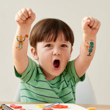 Load image into Gallery viewer, Fake Tattoo Stickers Cartoon Creative Cute Robot Temporary Tattoo Kids Children Hands Arm DIY Body Art for Kids Boy Girls