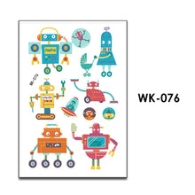 Load image into Gallery viewer, Fake Tattoo Stickers Cartoon Creative Cute Robot Temporary Tattoo Kids Children Hands Arm DIY Body Art for Kids Boy Girls