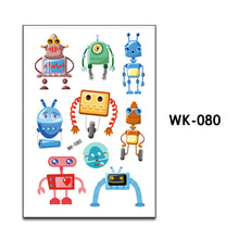 Load image into Gallery viewer, Fake Tattoo Stickers Cartoon Creative Cute Robot Temporary Tattoo Kids Children Hands Arm DIY Body Art for Kids Boy Girls